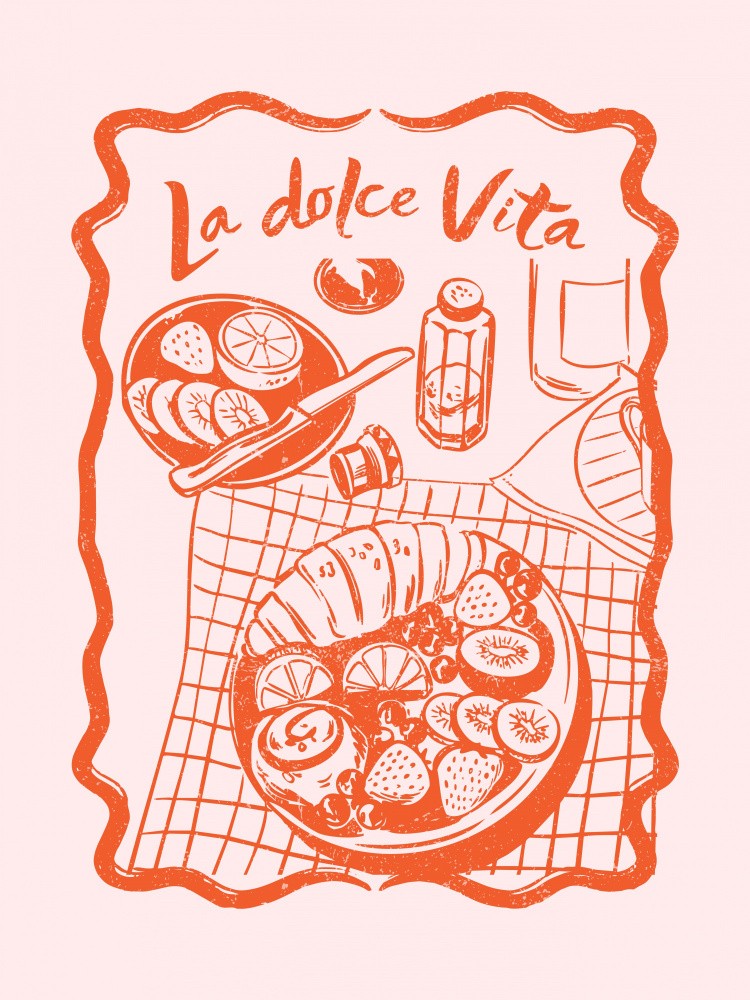 La Dolce Vita Red on Pink