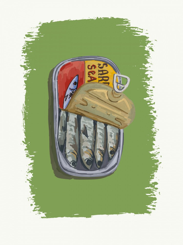 Sardine Can on Green Paint