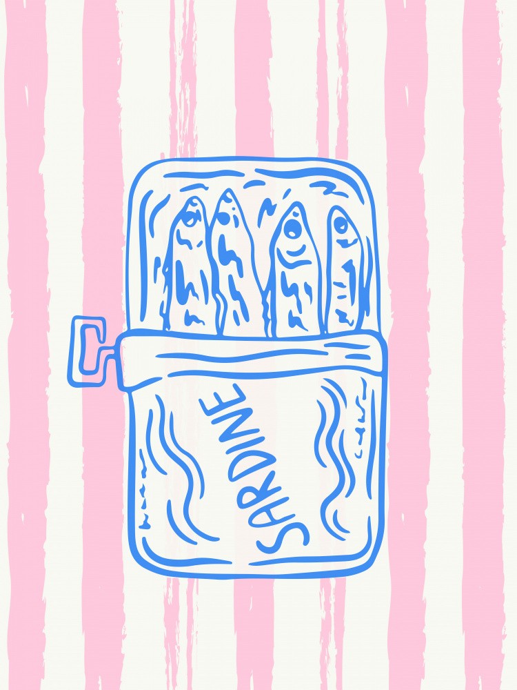 Sardine Can on  Pink Stripes