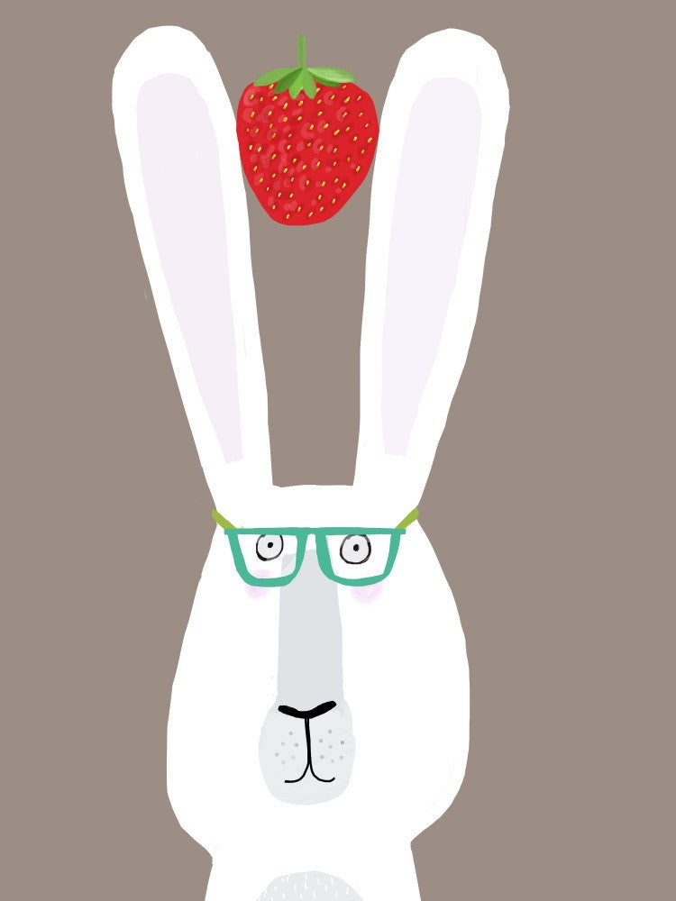 Funny Rabbit with Strawberry