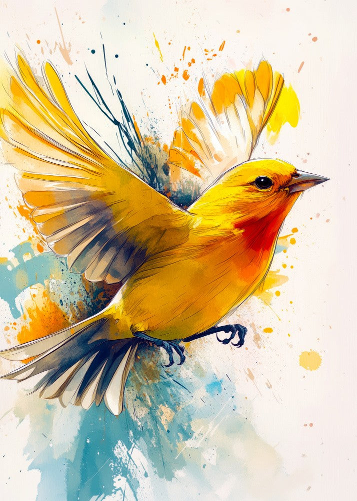 Canary bird animal art