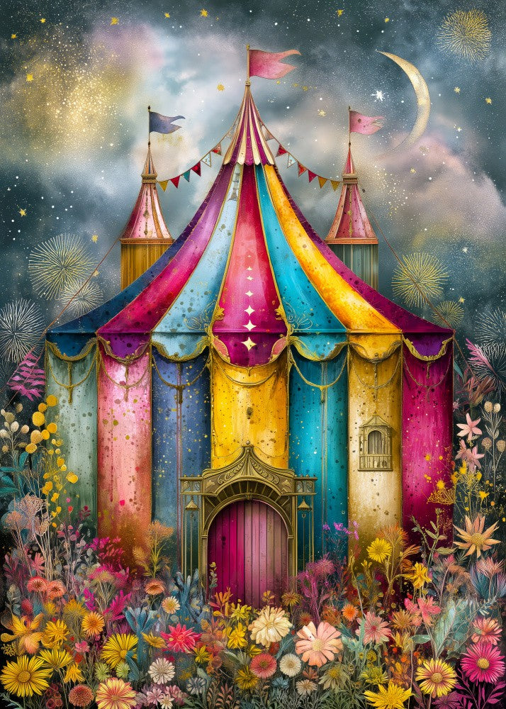 Circus color tent