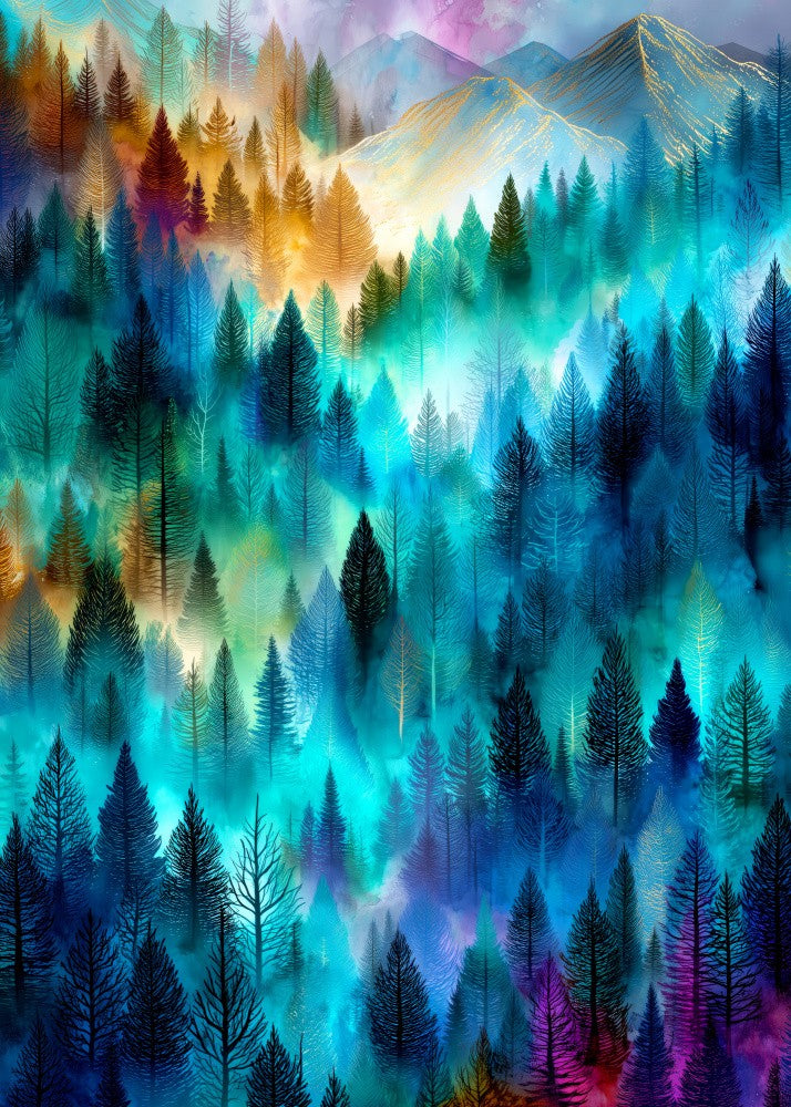 Fairy forest and mountain