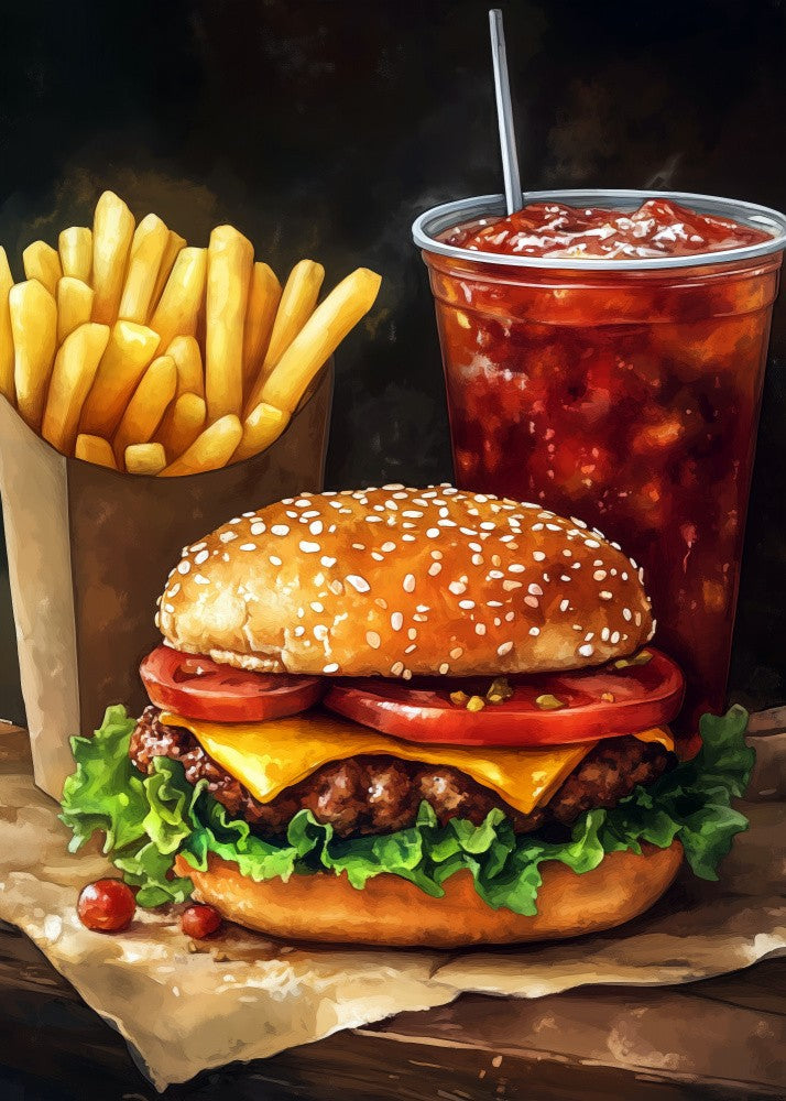 Food Fast Burger chips
