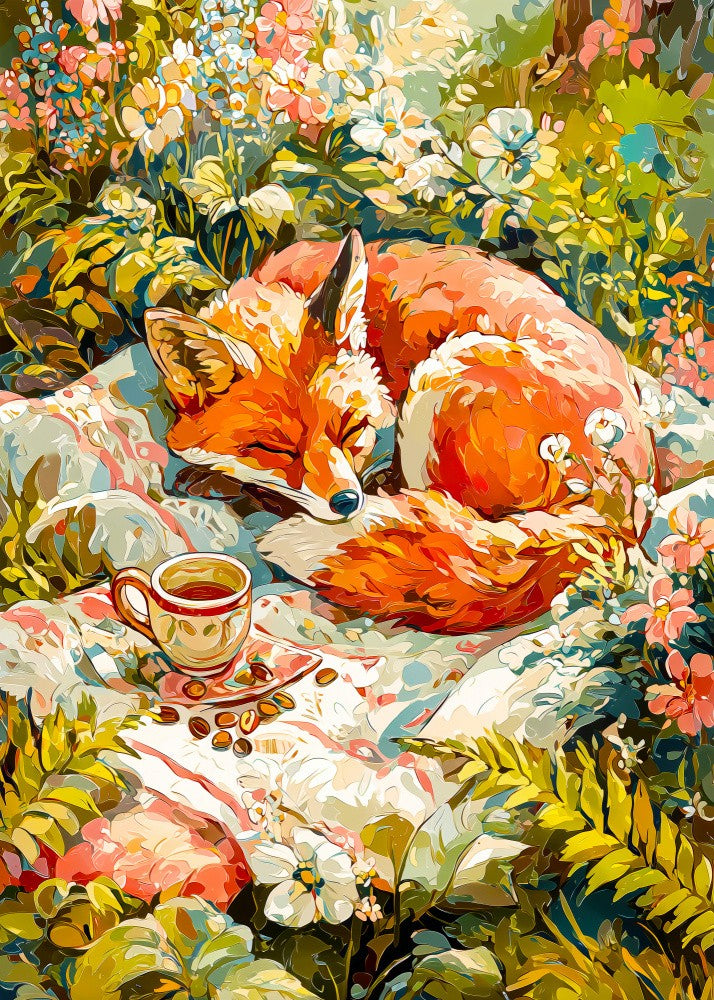 Sleeping Fox animal art