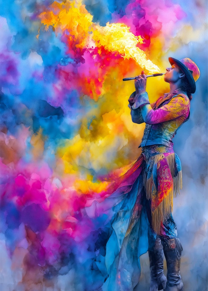 Circus fire magic
