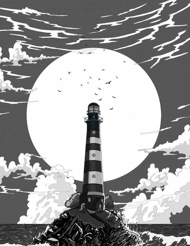 Lighthouse Black and White