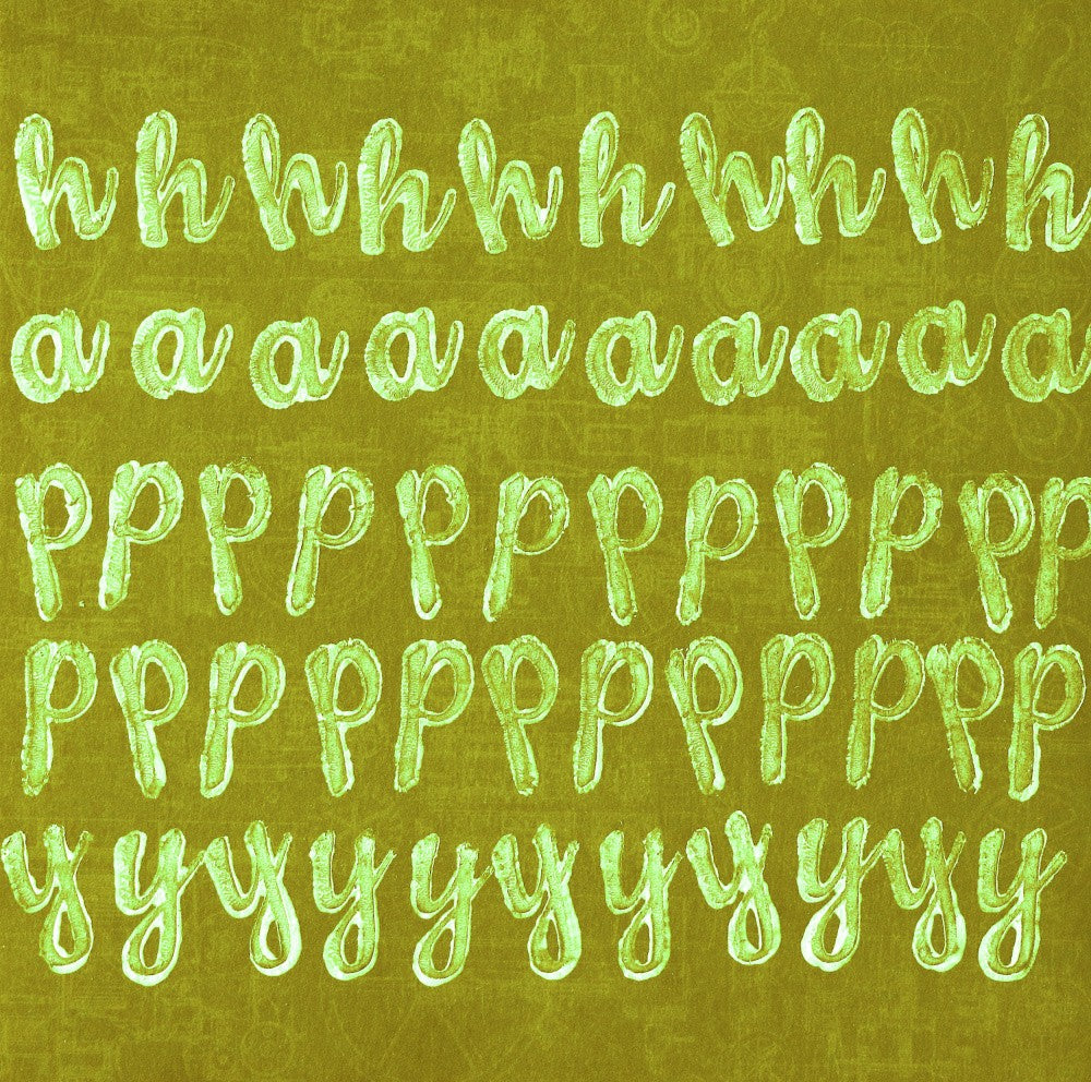 Letter Art Painting 17 Happy