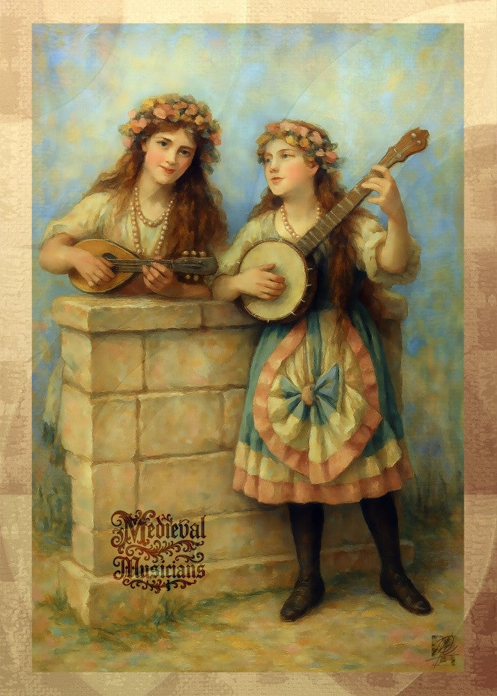 Retro Poster Medieval Musicians