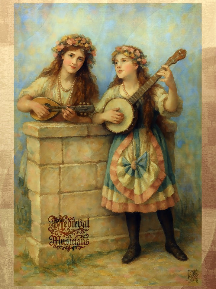 Retro Poster Medieval Musicians