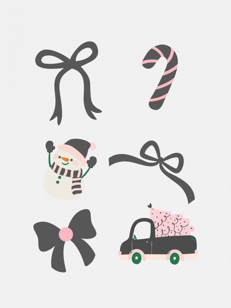 Cute Christmas Bow Ensemble - Black