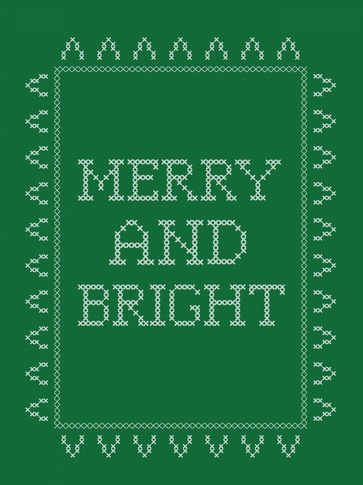 Merry and Bright - Cross Stitch - Green