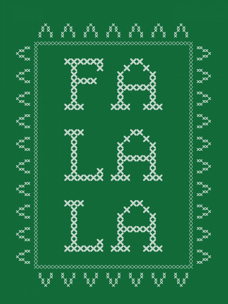 Fa La La - Cross Stitch - Green