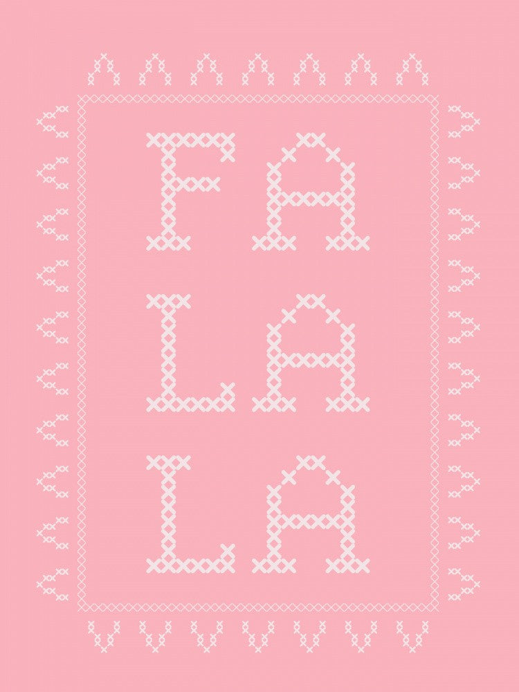 Fa La La - Cross Stitch - Pink