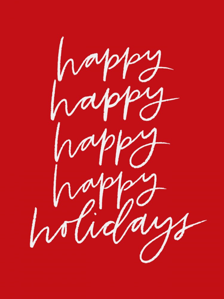Happy Holidays - Red