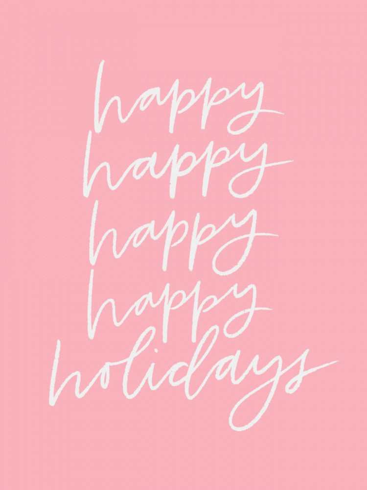 Happy Holidays - Pink