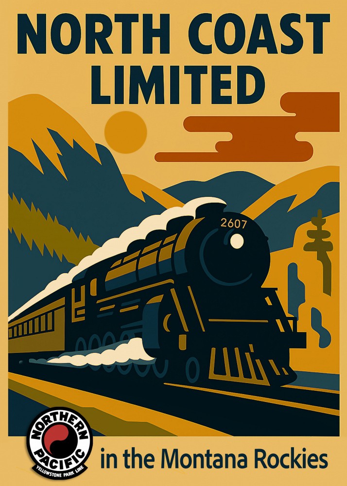 North Coast Limited Poster Retro