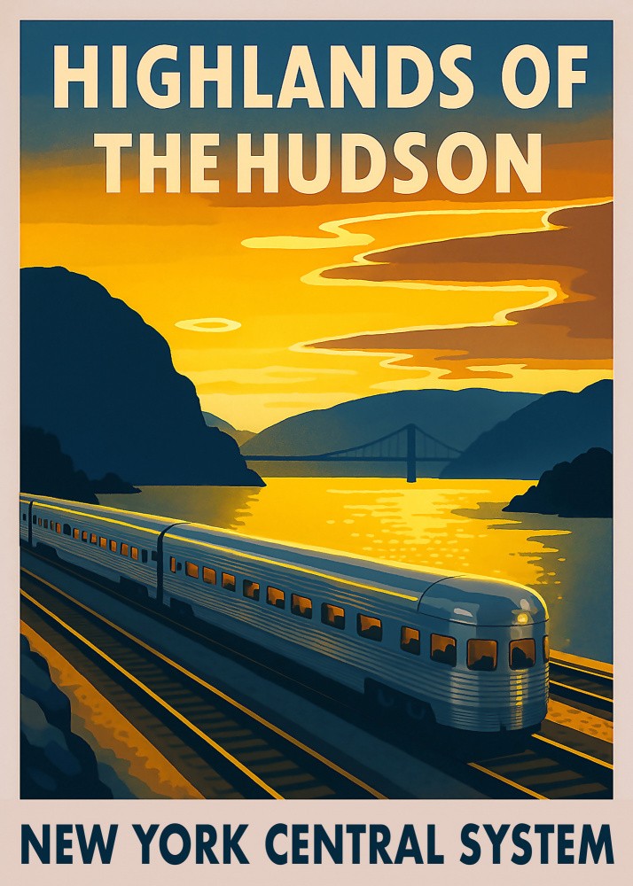 NY Central System Retro Zugposter