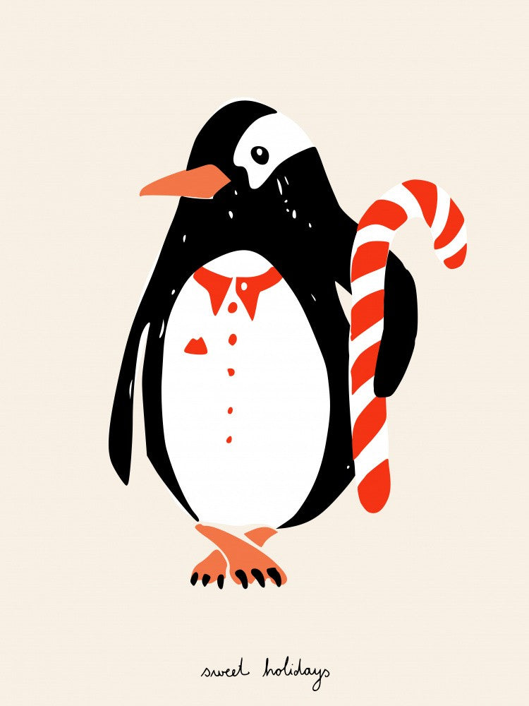 Schöne Feiertage Festlicher Pinguin