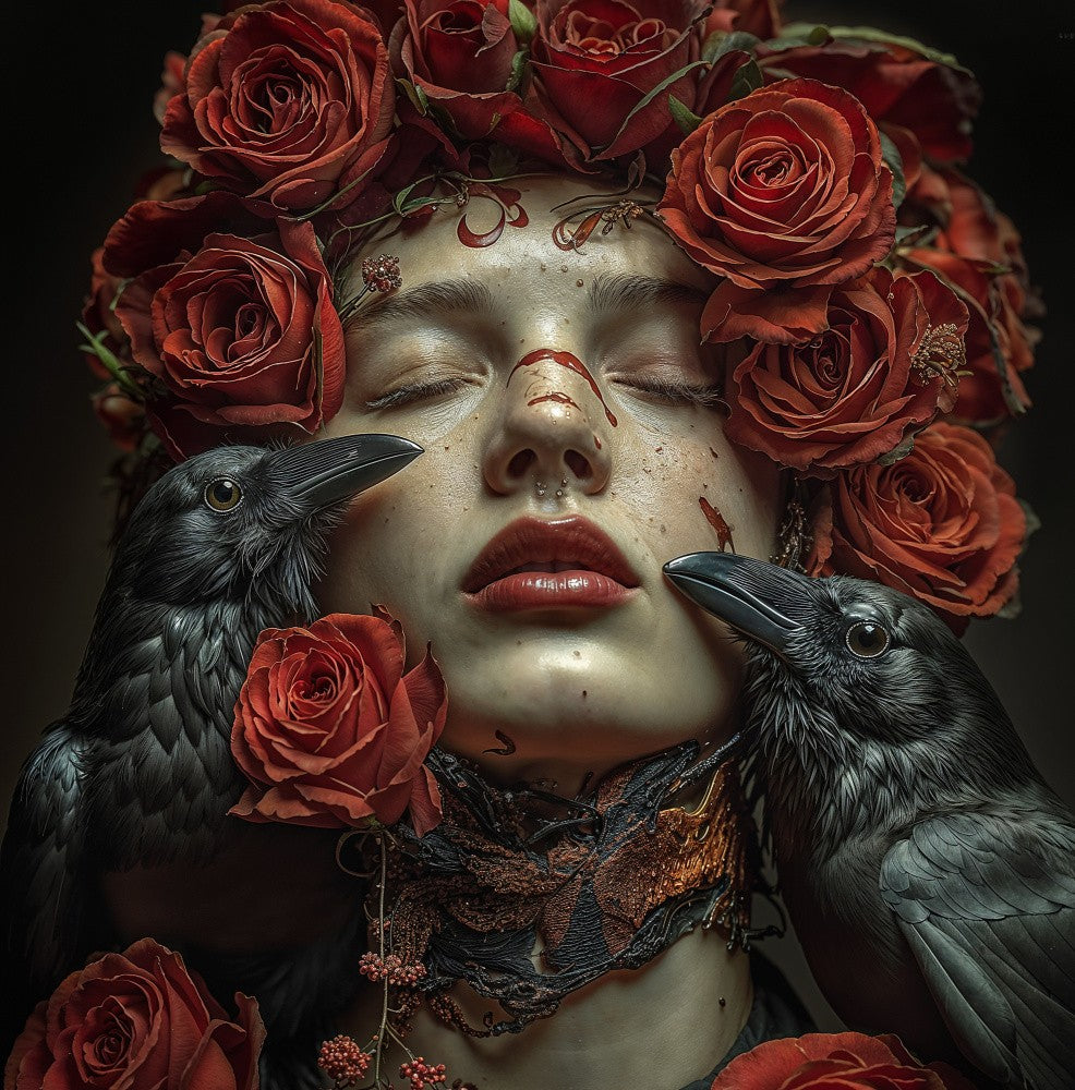 Roses and crows