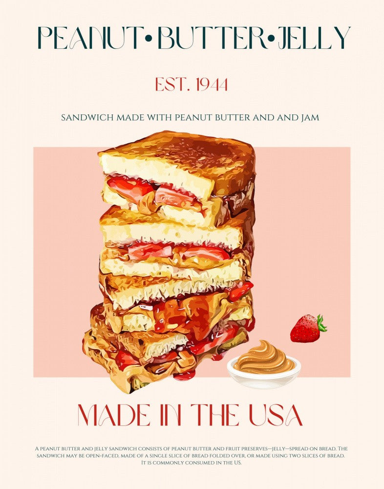 Peanut Butter And Jelly Sandwich Stack