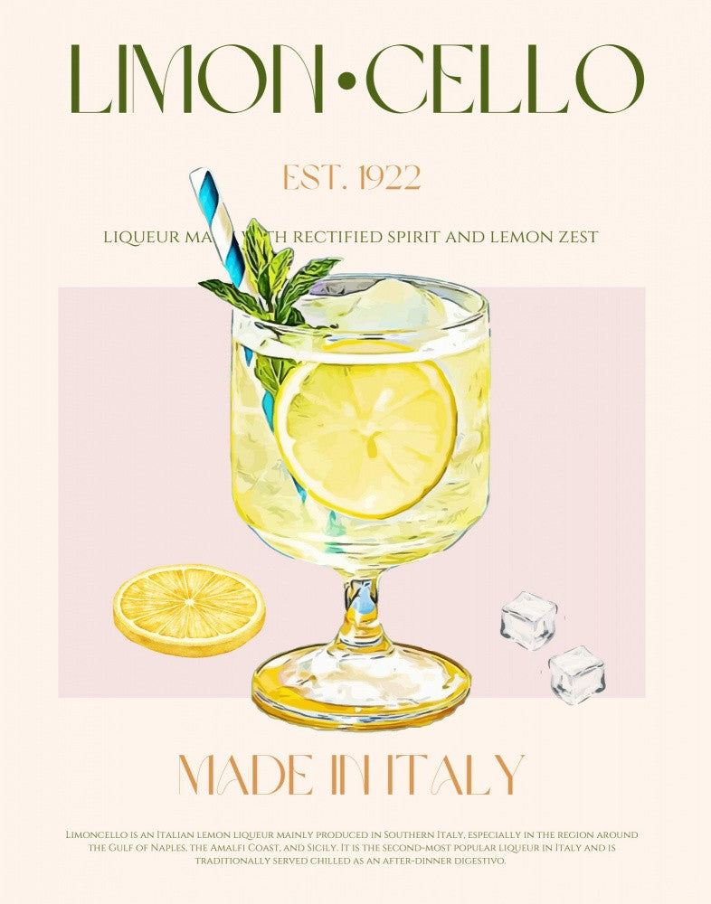 Illustration Of A Limoncello Drink