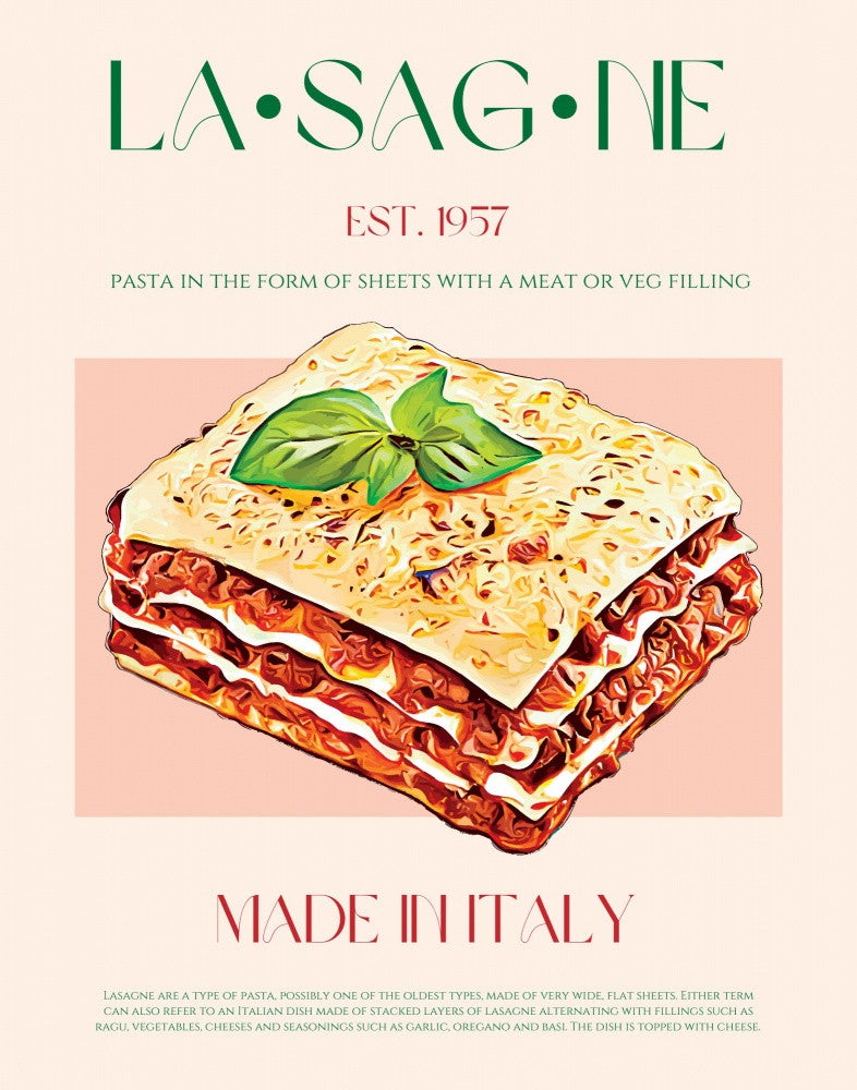 Schichten von Lasagne