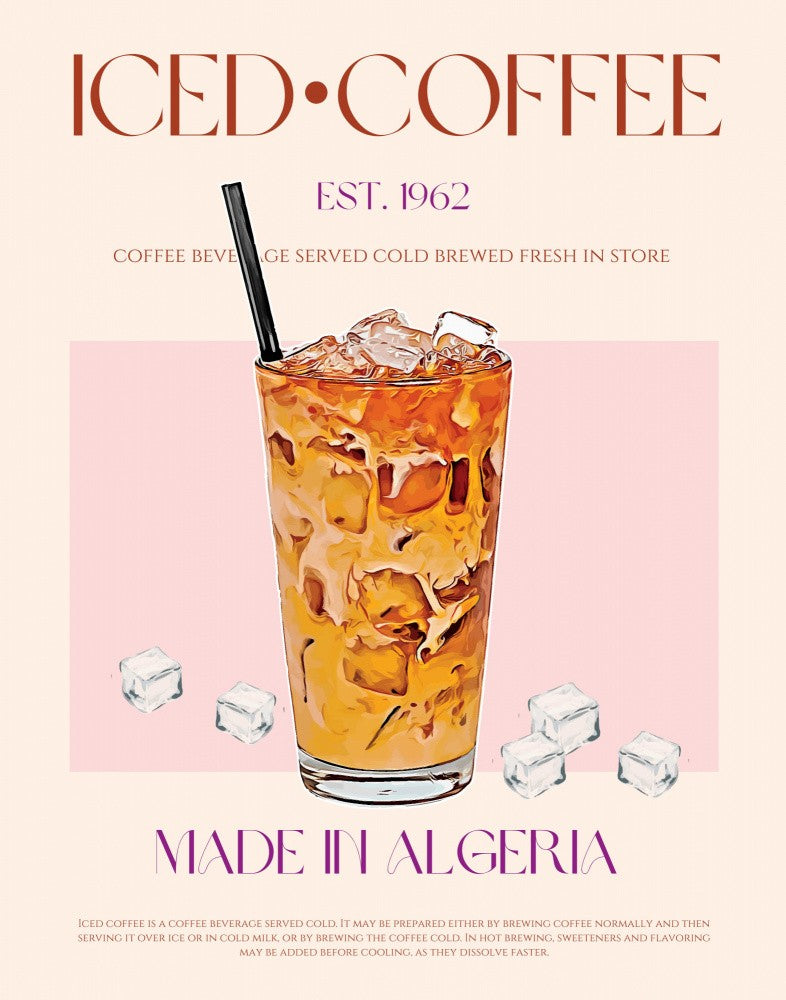 Verre rafraîchissant de café glacé