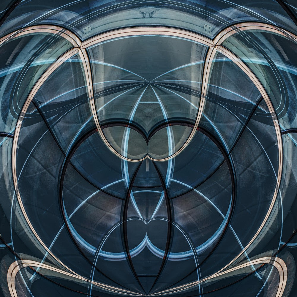 Circular blue