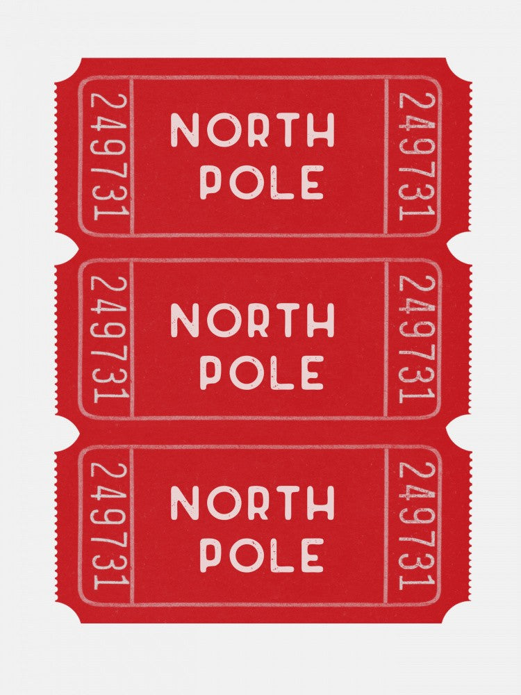 North Pole Tickets - Red