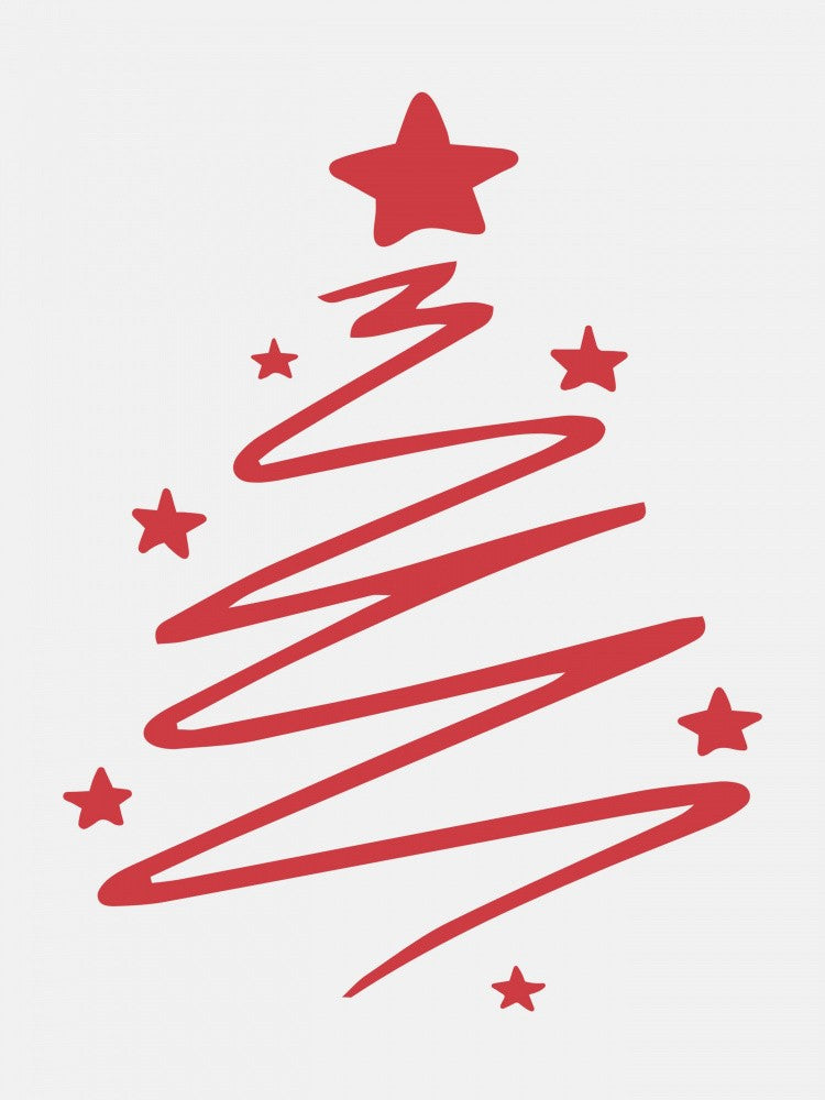 Christmas Tree Doodle - Red