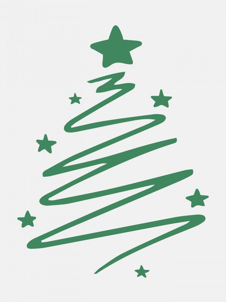 Christmas Tree Doodle - Green