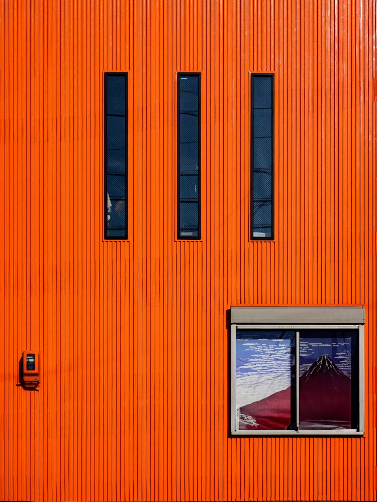 An orange wall