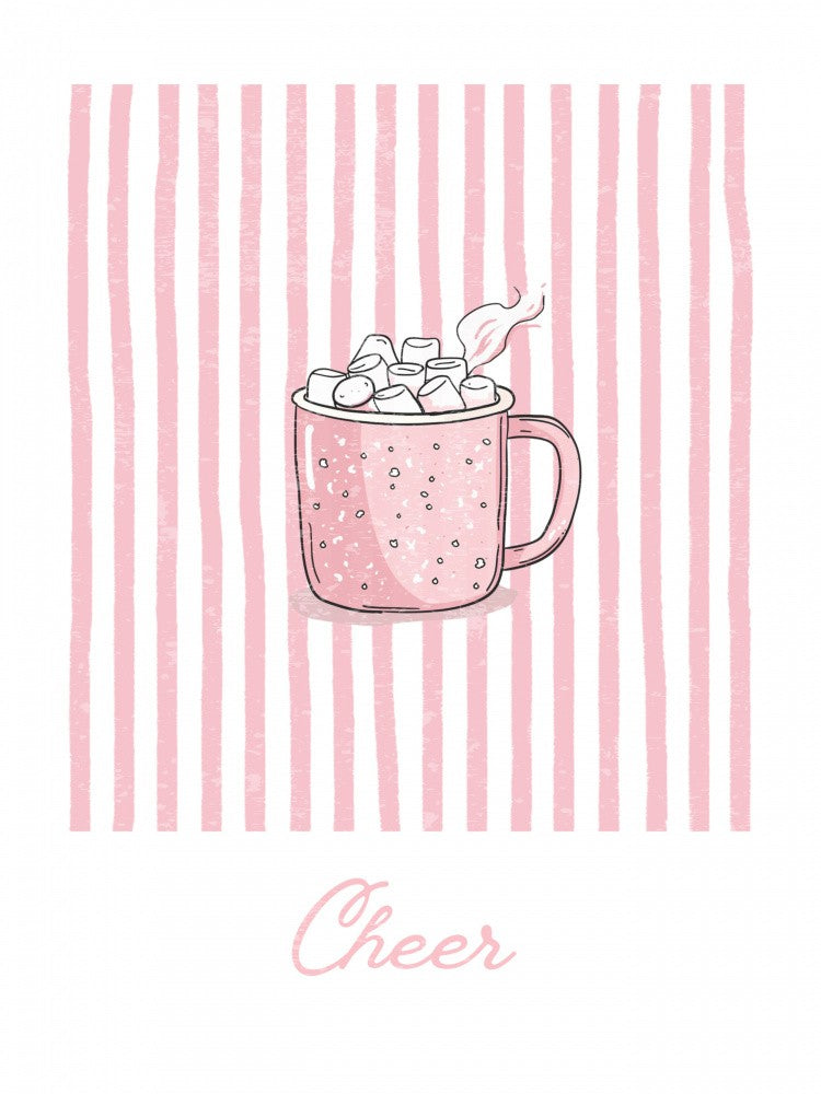 Hot Cocoa Cheer - Pink Stripes