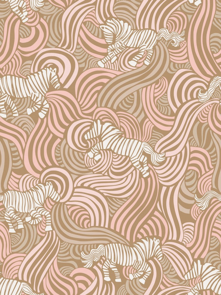 Zebra animal print warm clay colors pattern