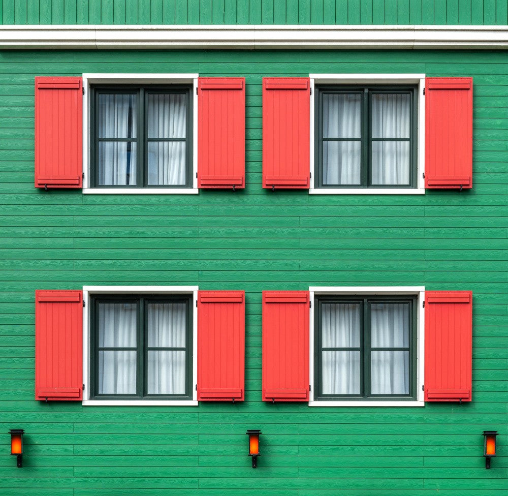 Red Window Blinds