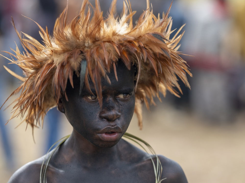 A young warrior from Papua