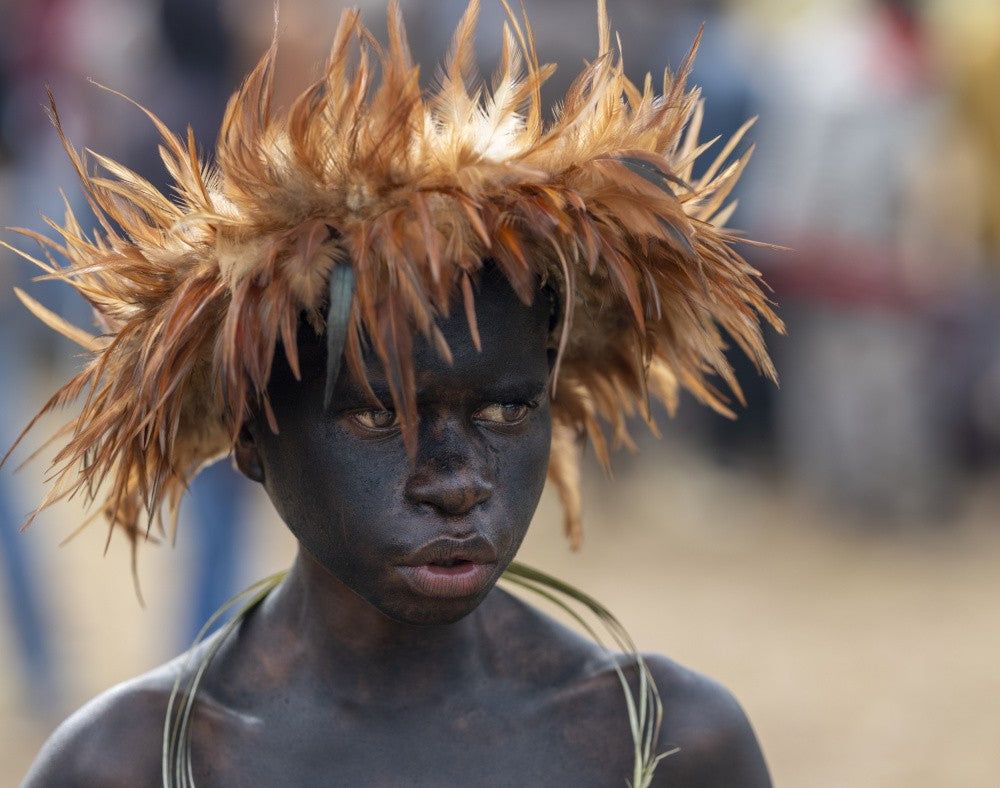 A young warrior from Papua