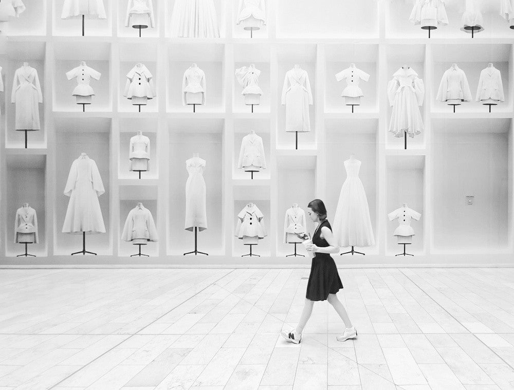Black dress and white dresses
