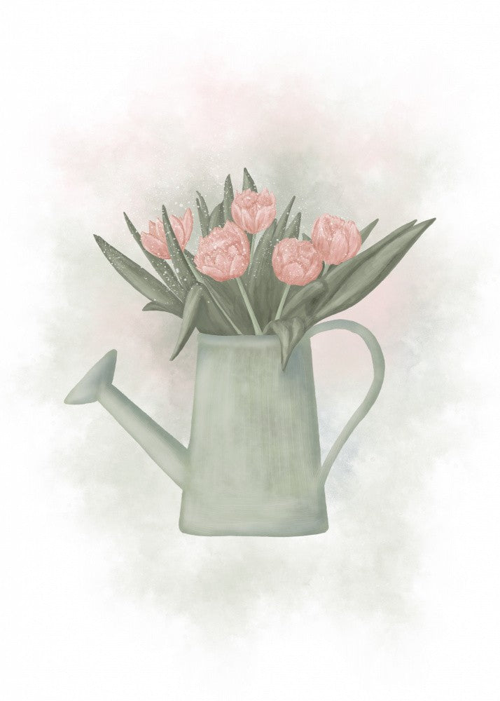 Splash Spring Tulips in Watering can