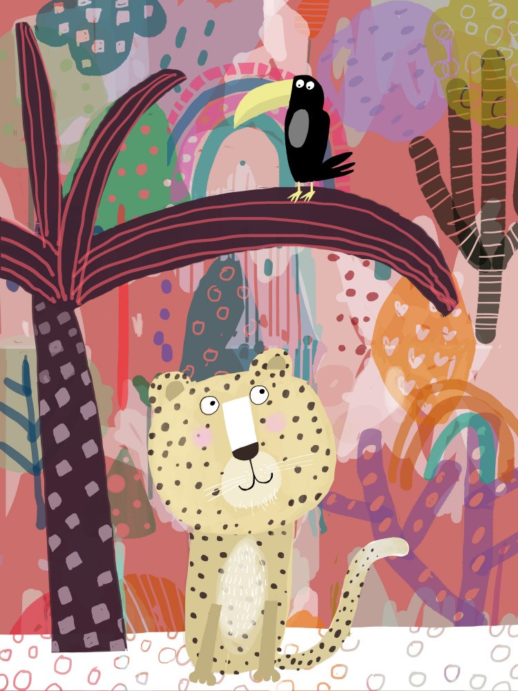 Cheetah with Toucan Jungle Fun