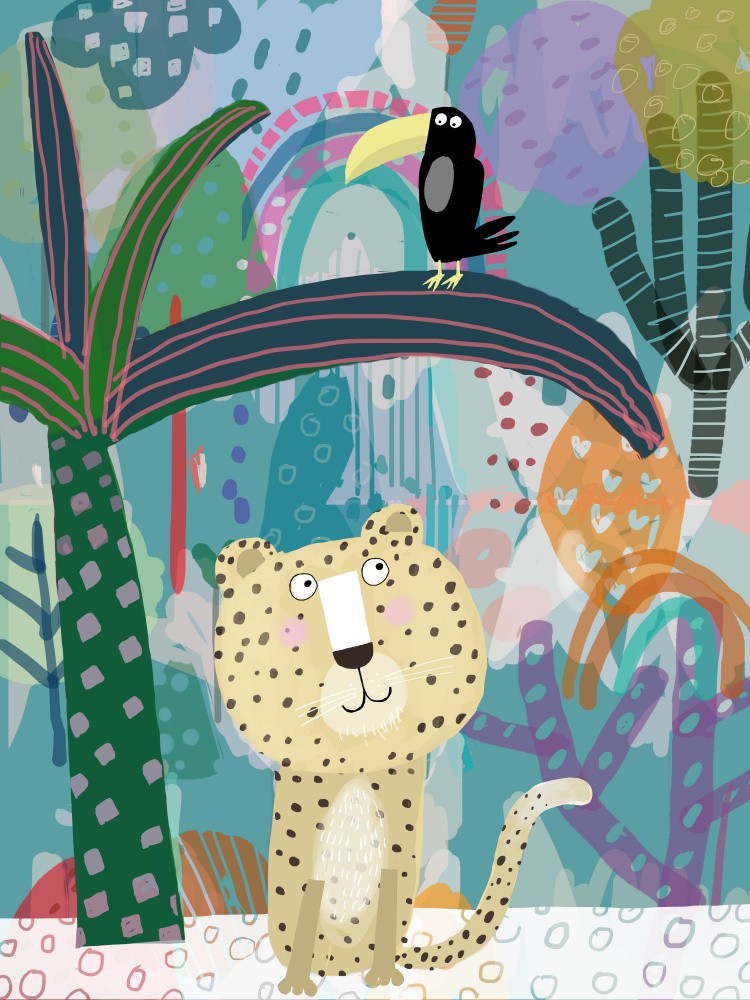 Cheetah with Toucan Jungle Fun