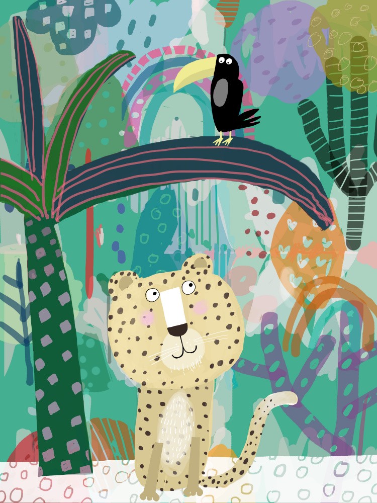 Cheetah with Toucan Jungle Fun