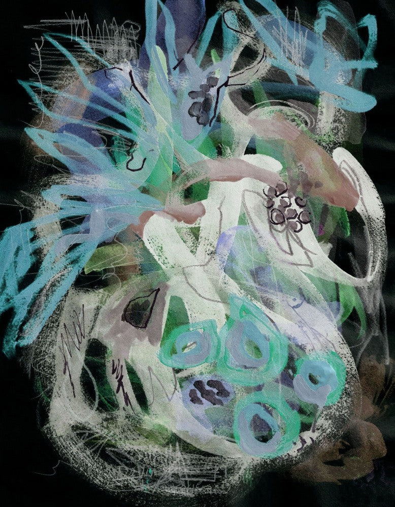 Abstract Moody Blue Dark Background