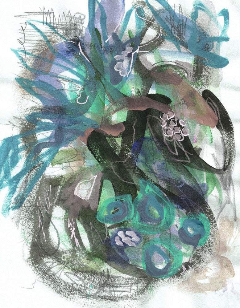 Abstract Moody Blue Light Background