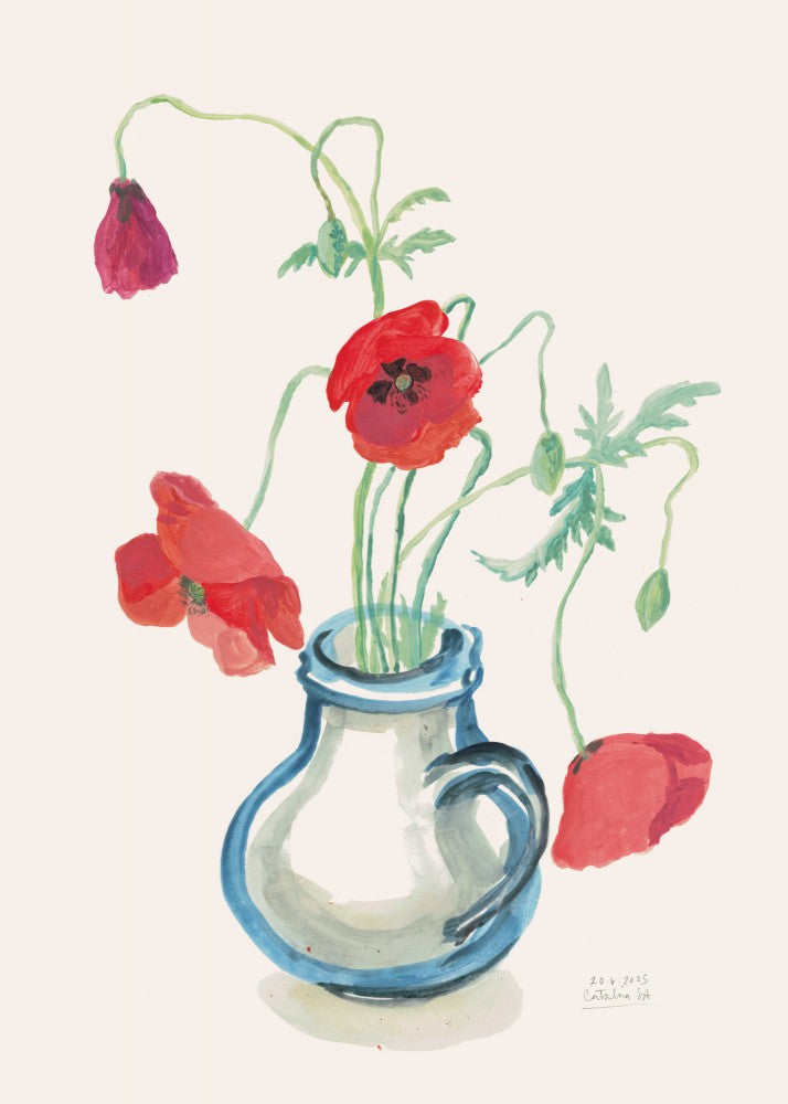 Poppies in a vase