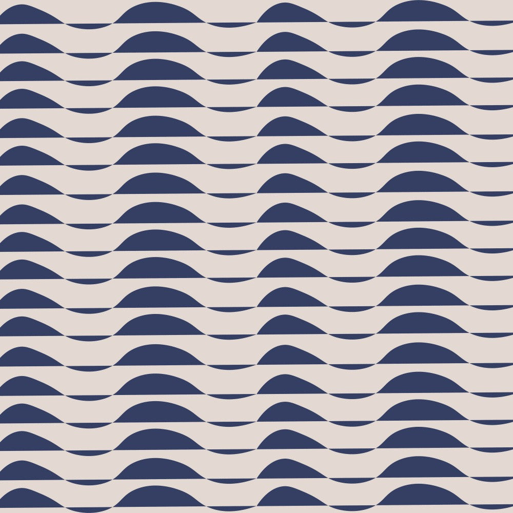 Rhythmic Waves: Serene Blue Pattern