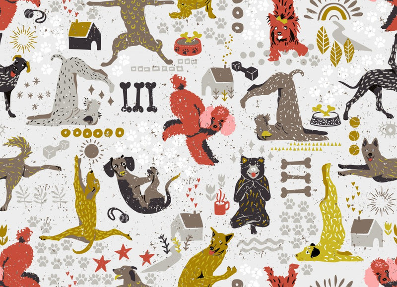 Yoga Dogs pattern