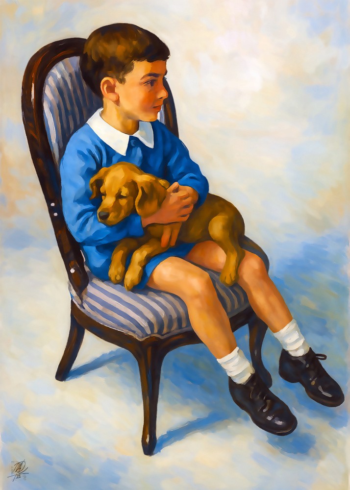 Junge Mit Hund
