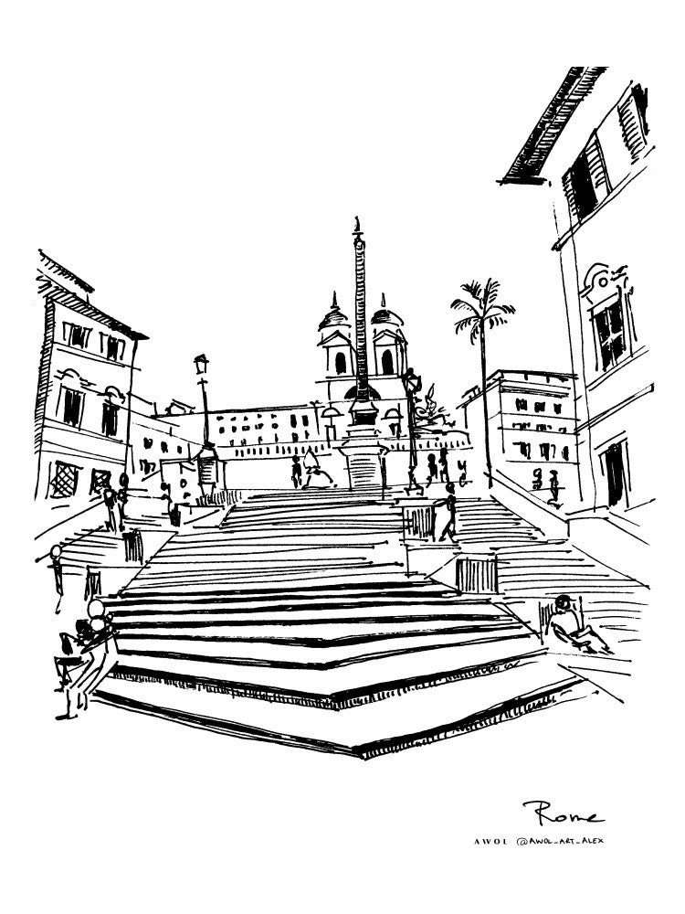 Spanish Steps, Rome: Italy City Art